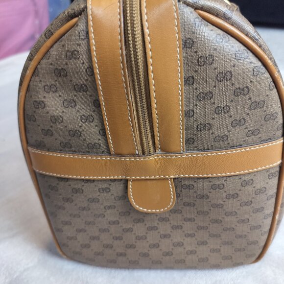 Authentic Vintage Gucci Micro GG Supreme Boston Bag Web Stripe Pristine Interior - Picture 4 of 15